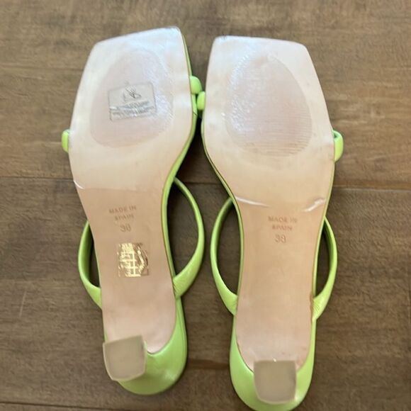 NEW Angel Alarcon Square-Toe Mules Lime Green EU 38 US 7 - 7.5 - Picture 6 of 10